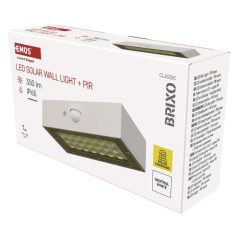  EMOS LED SOLAR lámpatest BRIXO PIR,  350lm IP65 természetes fehér