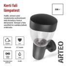 Kerti fali lámpa ARTEO, 16,4 x 12 x 23 cm, 1 x E27, 15 W