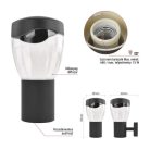 Kerti fali lámpa ARTEO, 16,4 x 12 x 23 cm, 1 x E27, 15 W