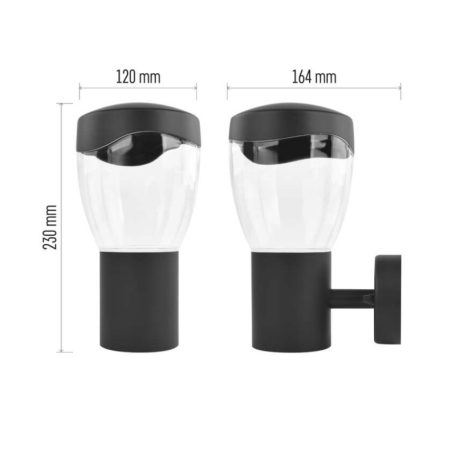 Kerti fali lámpa ARTEO, 16,4 x 12 x 23 cm, 1 x E27, 15 W