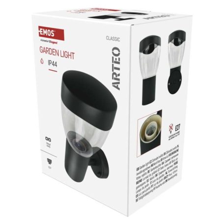 Kerti fali lámpa ARTEO, 16,4 x 12 x 23 cm, 1 x E27, 15 W