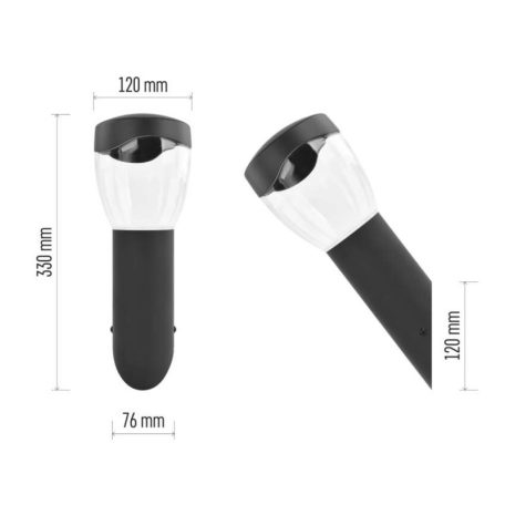 Kerti fali lámpa ARTEO, 12 x 12 x 33 cm, 1 x E27, 15 W