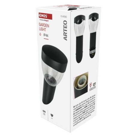 Kerti fali lámpa ARTEO, 12 x 12 x 33 cm, 1 x E27, 15 W