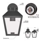 Kerti fali lámpa ADENIA, 18 x 15 x 24,5 cm, 1 x E27, 15 W