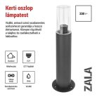 Kerti oszloplámpa ZALA, 14 x 14 x 50 cm, 1 x E27, 15 W