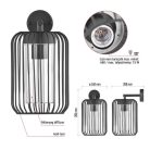 Kerti fali lámpa SALVIA, 20,8 x 16 x 28,5 cm, 1 x E27, 15 W