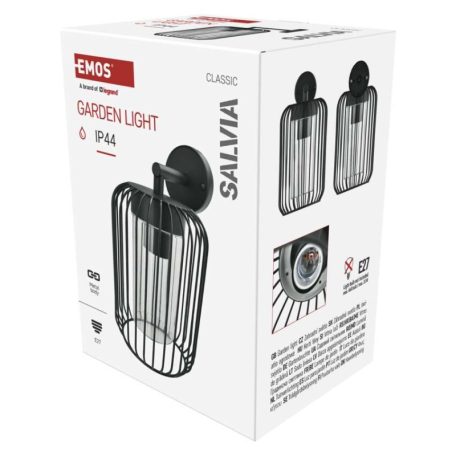 Kerti fali lámpa SALVIA, 20,8 x 16 x 28,5 cm, 1 x E27, 15 W