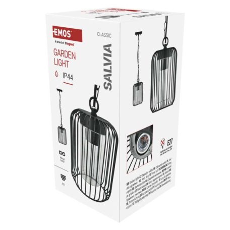 Kerti függőlámpa SALVIA, 16 x 16 x 76 cm, 1 x E27, 15 W