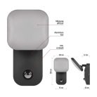 LED kerti fali lámpa NIKA szürkületérzékelővel, 12 x 12 x 20 cm, 12,8 W, meleg fehér