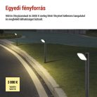 LED kerti oszloplámpa NIKA, 12 x 12 x 50 cm, 12,5 W, meleg fehér