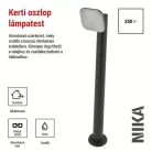 LED kerti oszloplámpa NIKA, 12 x 12 x 80 cm, 12,5 W, meleg fehér