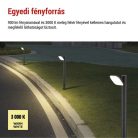 LED kerti oszloplámpa NIKA, 12 x 12 x 80 cm, 12,5 W, meleg fehér