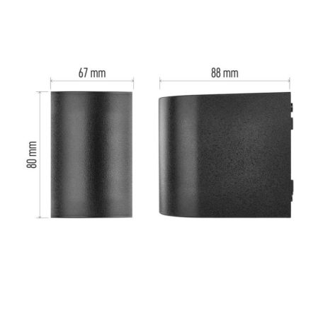 Kerti fali lámpa OCULUS, 8,8 x 6,7 x 8 cm, 1 x GU10, 1× 7W