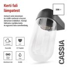 Kerti fali lámpa CASSIA, 12,6 x 9,5 x 22,2 cm, 1 x E27, 15 W