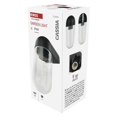 Kerti fali lámpa CASSIA, 12,6 x 9,5 x 22,2 cm, 1 x E27, 15 W