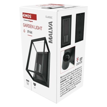 Kerti fali lámpa MALVA, 13 x 12 x 25 cm, 1 x E27, 15 W