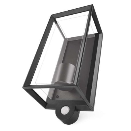 Kerti fali lámpa MALVA szürkületérzékelővel, 13 x 12,5 x 28 cm, 1 x E27, 15 W