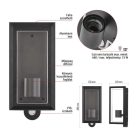 Kerti fali lámpa MALVA szürkületérzékelővel, 13 x 12,5 x 28 cm, 1 x E27, 15 W