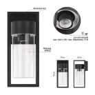 Kerti fali lámpa TILLIA, 12,8 x 11 x 27 cm, 1 x E27, 15 W