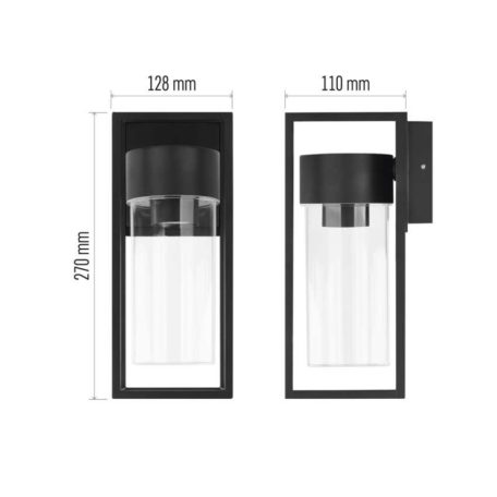 Kerti fali lámpa TILLIA, 12,8 x 11 x 27 cm, 1 x E27, 15 W