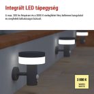 LED napelemes kerti fali lámpa TERION szürkületérzékelővel, 12,5 x 14,7 x 14,6 cm