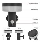 LED napelemes kerti fali lámpa TERION szürkületérzékelővel, 12,5 x 14,7 x 14,6 cm