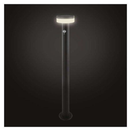 LED napelemes kerti oszloplámpa TERION szürkületérzékelővel, 12,5 x 12,5 x 80 cm