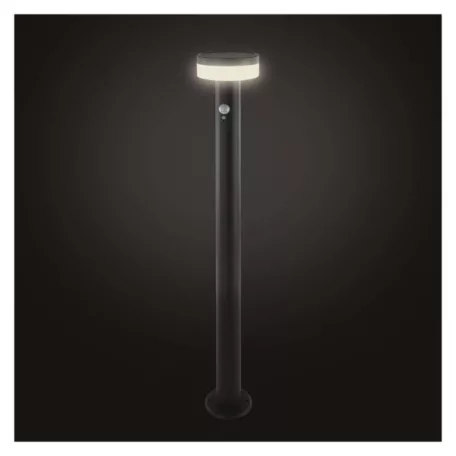 LED napelemes kerti oszloplámpa TERION szürkületérzékelővel, 12,5 x 12,5 x 80 cm