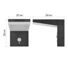 LED napelemes kerti fali lámpa VEREA szürkületérzékelővel, 10,7 x 15,4 x 13 cm