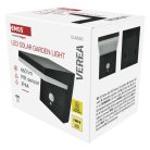 LED napelemes kerti fali lámpa VEREA szürkületérzékelővel, 10,7 x 15,4 x 13 cm