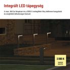 LED napelemes kerti fali lámpa VEREA szürkületérzékelővel, 10,7 x 15,4 x 50 cm