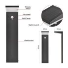 LED napelemes kerti fali lámpa VEREA szürkületérzékelővel, 10,7 x 15,4 x 50 cm