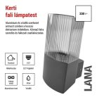 Kerti fali lámpa LANA, 11,7 x 10,6 x 21,8 cm, 1 x E27, 25 W