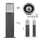 Kerti oszloplámpa LANA, 15,3 x 13,3 x 45 cm, 1 x E27, 25 W