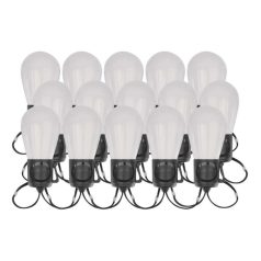   GoSmart LED fényfüzér – 15× parti izzók, 15 m, kültéri és beltéri, RGBIC WiFi