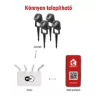 GoSmart kültéri LED spotlámpa, kezdő készlet, 4 darab, 7 W, RGBIC dimmelhető, WiFi