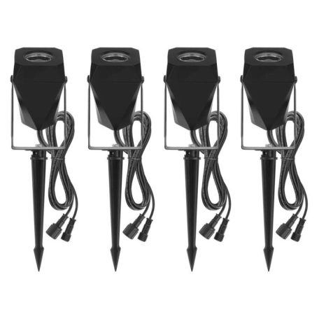 GoSmart kültéri LED spotlámpa, kezdő készlet, 4 darab, 7 W, RGBIC dimmelhető, WiFi