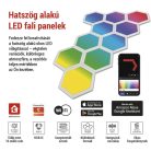 GoSmart LED-es lámpatest Hexagon, indító készlet, 10 rész, 19 W, RGBIC dimmelhető, WiFi