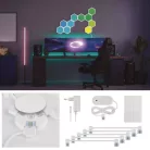 GoSmart LED-es lámpatest Hexagon, indító készlet, 10 rész, 19 W, RGBIC dimmelhető, WiFi