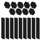 GoSmart LED-es lámpatest Lines fekete, 9 részből álló, 34 W, RGBIC dimmelhető, WiFi