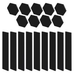   GoSmart LED-es lámpatest Lines fekete, 9 részből álló, 34 W, RGBIC dimmelhető, WiFi