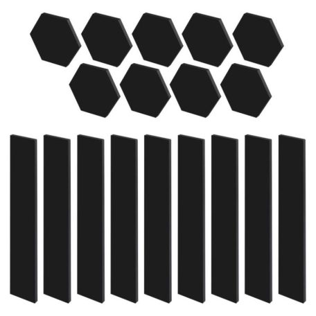 GoSmart LED-es lámpatest Lines fekete, 9 részből álló, 34 W, RGBIC dimmelhető, WiFi