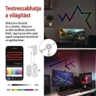 GoSmart LED-es lámpatest Lines fekete, 9 részből álló, 34 W, RGBIC dimmelhető, WiFi