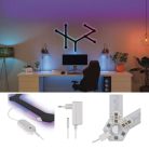 GoSmart LED-es lámpatest Lines fekete, 9 részből álló, 34 W, RGBIC dimmelhető, WiFi