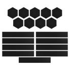 GoSmart LED-es lámpatest Lines fekete, 9 részből álló, 34 W, RGBIC dimmelhető, WiFi