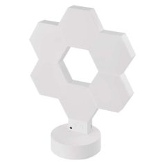   GoSmart LED asztali lámpa Hexagon fehér, 6 részből álló, RGBIC dimmelhető, WiFi