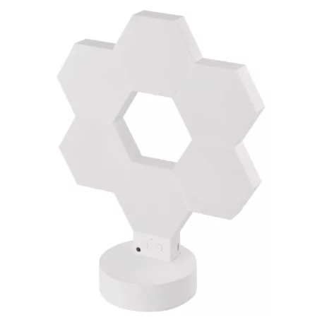 GoSmart LED asztali lámpa Hexagon fehér, 6 részből álló, RGBIC dimmelhető, WiFi