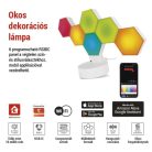 GoSmart LED asztali lámpa Hexagon fehér, 6 részből álló, RGBIC dimmelhető, WiFi