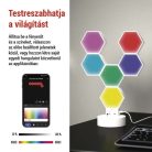 GoSmart LED asztali lámpa Hexagon fehér, 6 részből álló, RGBIC dimmelhető, WiFi