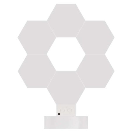 GoSmart LED asztali lámpa Hexagon fehér, 6 részből álló, RGBIC dimmelhető, WiFi